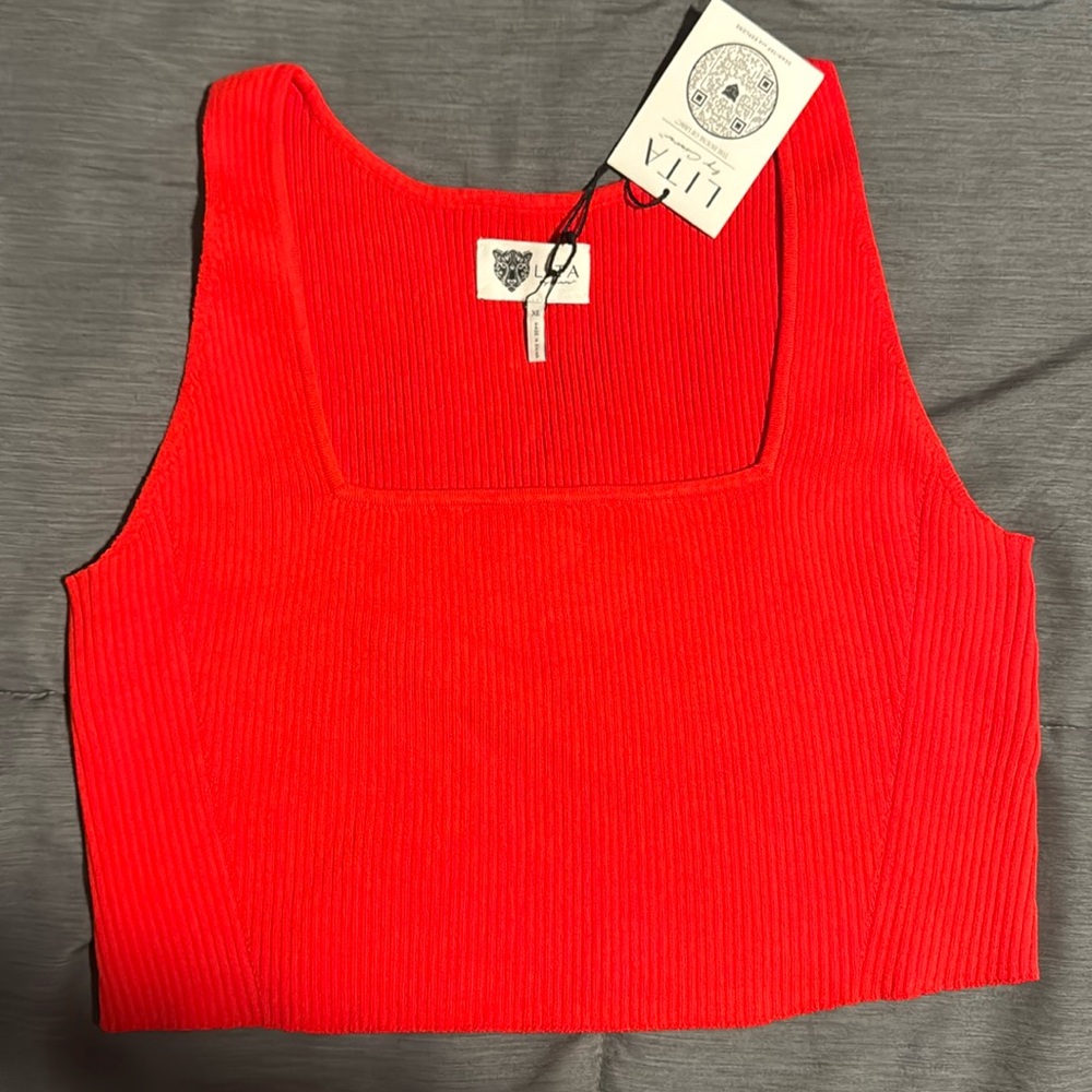 LITA by Ciara Fiery Red Crop Top